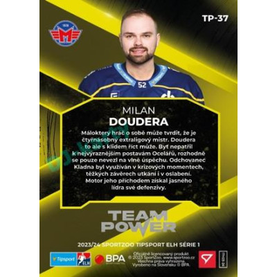 2023/24 Sportzoo ELH 1. série #TP-37 Milan Doudera Team Power