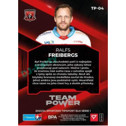 2023/24 Sportzoo ELH 1. série #TP-04 Ralfs Freibergs Team Power