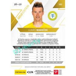 2022/23 Sportzoo Fortuna Liga 1. série #183 Lukáš Mareček Gold xx/99