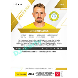 2022/23 Sportzoo Fortuna Liga 1. série #185 Jakub Urbanec Gold xx/99