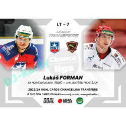 2023/24 Goal cards Chance Liga 1. série #LT-07 Lukáš Forman League Tranfers
