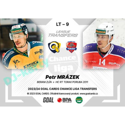 2023/24 Goal cards Chance Liga 1. série #LT-09 Petr Mrázek League Tranfers