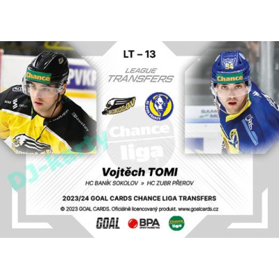 2023/24 Goal cards Chance Liga 1. série #LT-13 Vojtěch Tomi League Tranfers