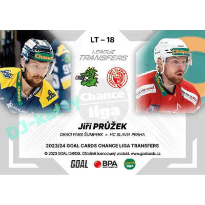 2023/24 Goal cards Chance Liga 1. série #LT-18 Jiří Průžek League Tranfers