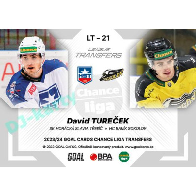 2023/24 Goal cards Chance Liga 1. série #LT-21 David Tureček League Tranfers