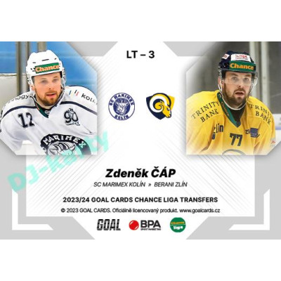 2023/24 Goal cards Chance Liga 1. série #LT-03 Zdeněk Čáp League Tranfers