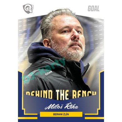 2023/24 Goal cards Chance Liga 2. série #BB-01 Miloš Říha ml. Behind the Bench