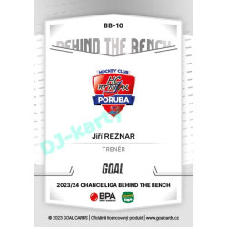 2023/24 Goal cards Chance Liga 2. série #BB-10 Jiří Režnar Behind the Bench