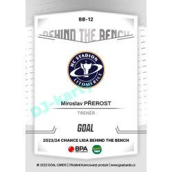 2023/24 Goal cards Chance Liga 2. série #BB-12 Miroslav Přerost Behind the Bench