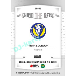 2023/24 Goal cards Chance Liga 2. série #BB-16 Robert Svoboda Behind the Bench