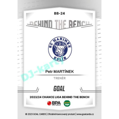 2023/24 Goal cards Chance Liga 2. série #BB-24 Petr Martínek Behind the Bench