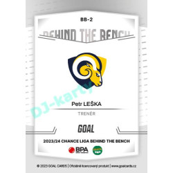 2023/24 Goal cards Chance Liga 2. série #BB-02 Petr Leška Behind the Bench