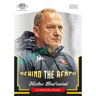 2023/24 Goal cards Chance Liga 2. série #BB-29 Václav Baďouček Behind the Bench