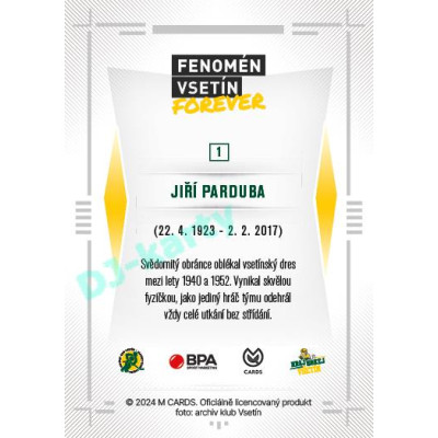 2024 Chance Liga Fenomén Vsetín Forever #01 Jiří Parduba