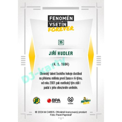 2024 Chance Liga Fenomén Vsetín Forever #35 Jiří Hudler
