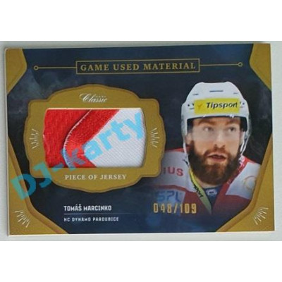 2020/21 OFS 1.série Tomáš Marcinko #GUM-TMA 48/109 Game Used Material
