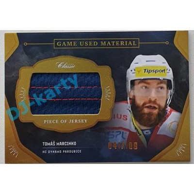 2020/21 OFS 1.série Tomáš Marcinko #GUM-TMA 41/109 Game Used Material