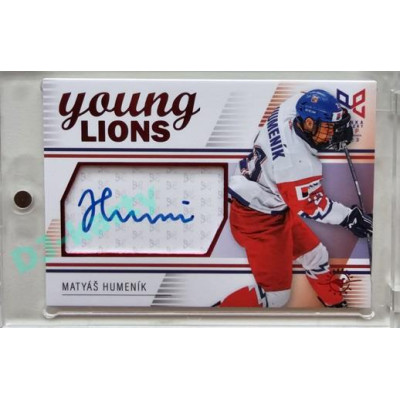 2023/24 Legendary Cards Hlinka Gretzky Cup Young Lions #S-12 Matyáš Humeník Autograph Red xx/29