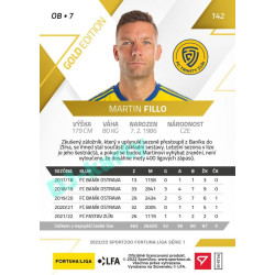 2022/23 Sportzoo Fortuna Liga 1. série #142 Martin Fillo Gold xx/99